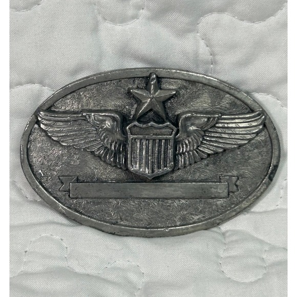 Buckle Connection Other - Vintage 1983 Buckle Connection Senior AAF USAF Pilot Wings Belt Buckle Silver